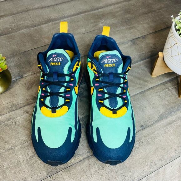 Nike Air Max 270 React Electro Green 'Pop Art' Men's Size 8.5 - Picture 2 of 6